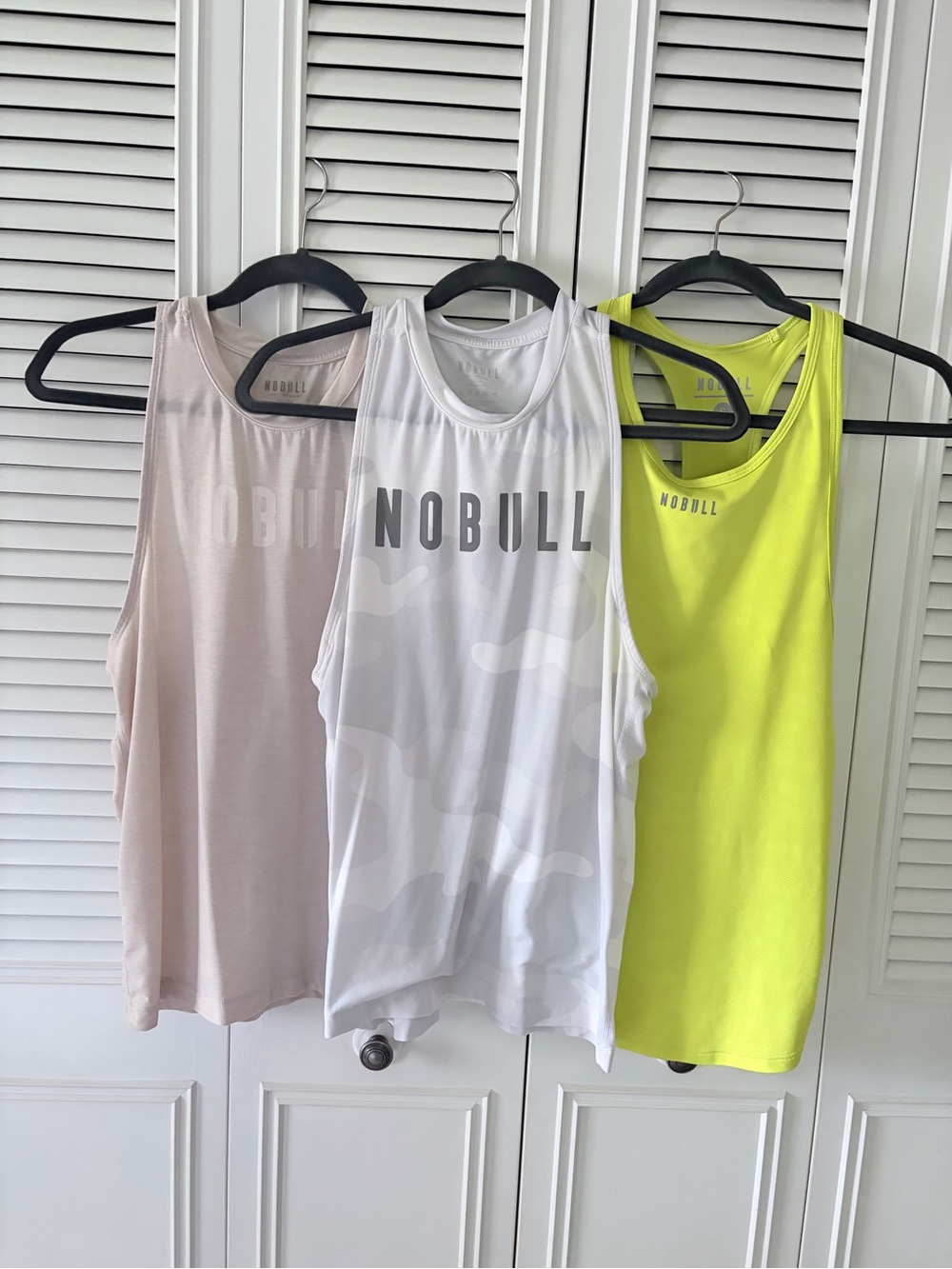 NOBULL Tank Set - White Camo, Neon Yellow, Oatmeal Heather